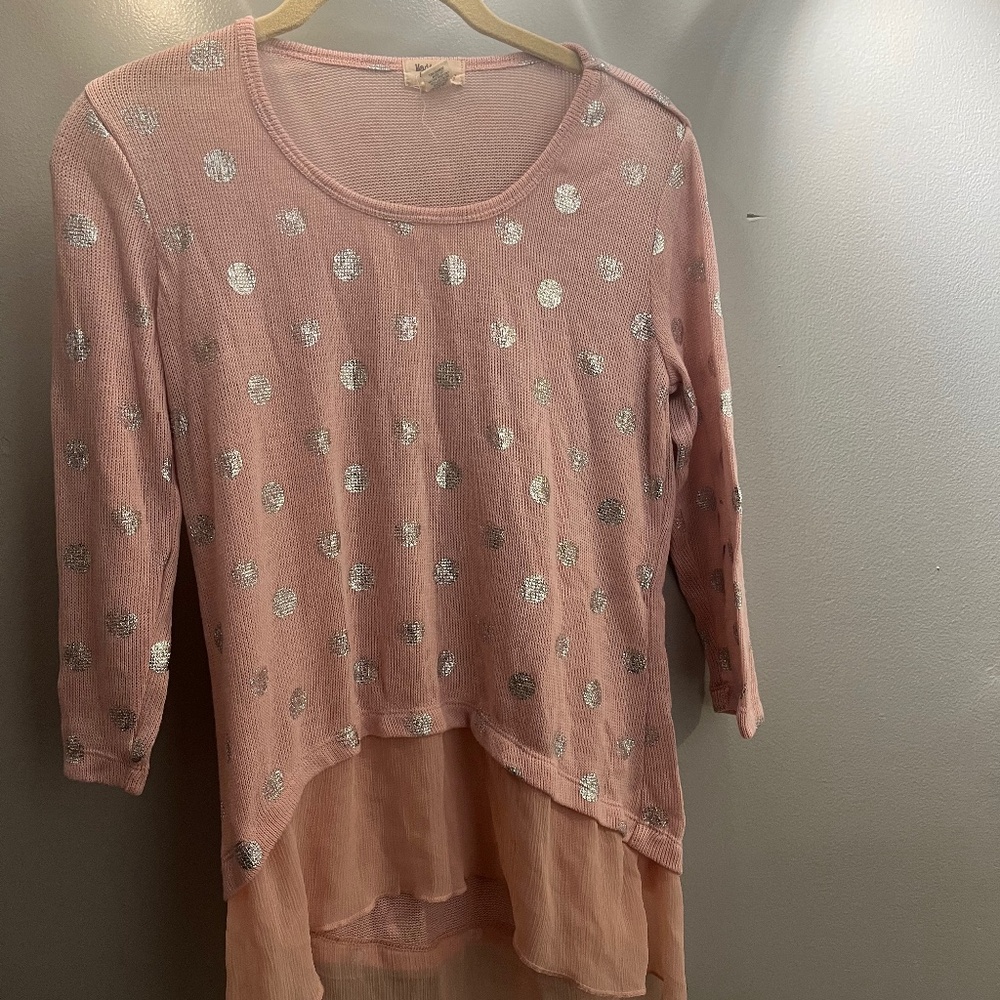 Pink polka dot sweater